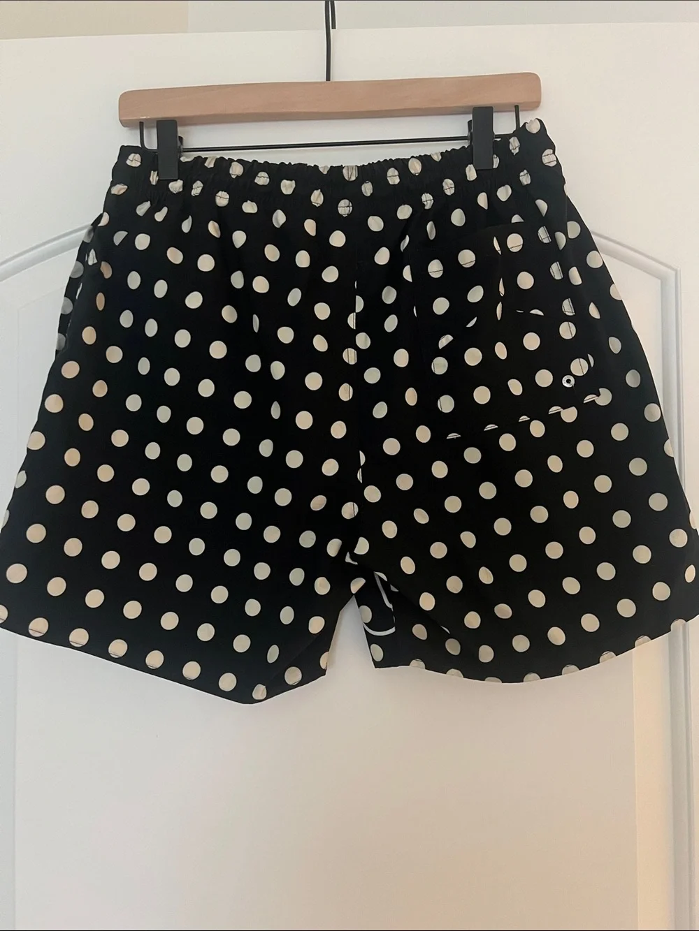 Rhude Black Polka Dot Logo Drawstring Men’s Swim Shorts